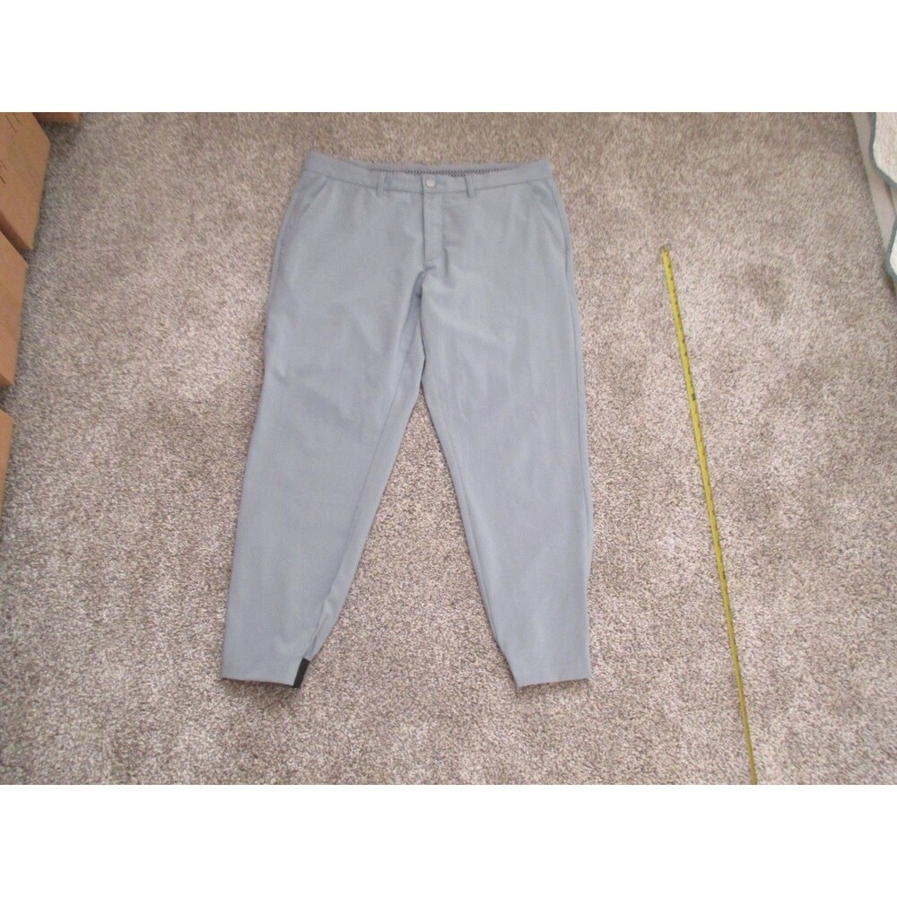 Primo Golf Pants Mens 36x27 Short Grey Performance Jogger  Stretch Zip Ankle